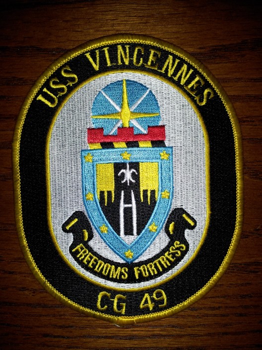Asian-made Vincennes Crest Patch