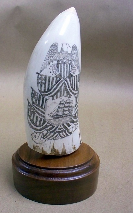 USS Vincennes Scrimshaw
