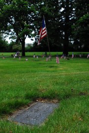 The grave of Union Veteran and GAR member, Omar Cheney.