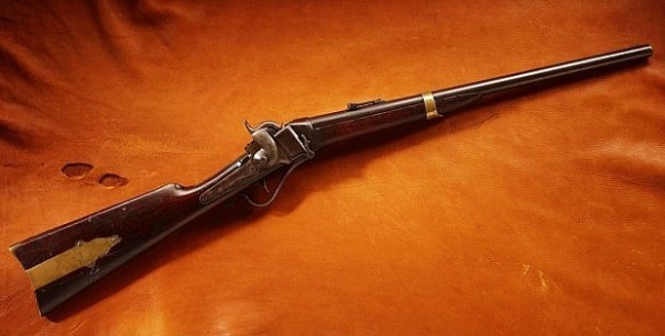 This Model 1859 Sharps “New Model” Carbine .52 Cal rifle was the principal weapon for the 6th Pennsylvania Cavalry – once they shed their lances (source: National Firearms Museum).