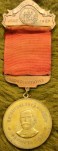 The front of the 1905 Reading, Pennsylvania GAR national encampment medal is beautifully designed, incorporating three bronze-cast elements; the brooch, suspension and pendant – all of which include specific aspects of the gathering (source: eBay image).
