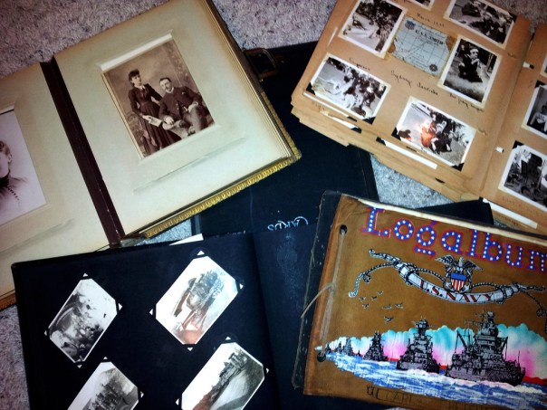 Here is a sampling of vintage photo albums I've inherited.