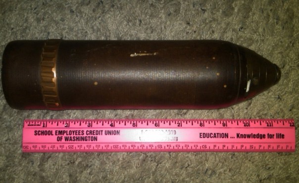 75mm Artillery round with Model 1907 M fuse.
