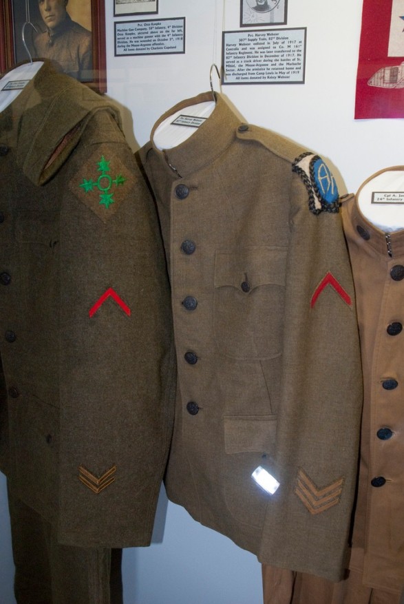 Though these uniforms have a classy appearance, they were designed for and used in combat. Their OD green color was the precursor to camouflage.
